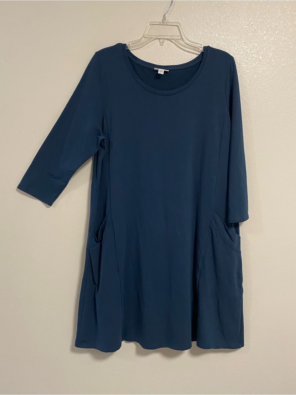 J. Jill Dress Women’s Size Large Dark Blue A-Line Tunic Dress Organic Cotton